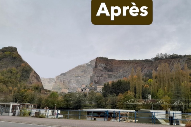 Simulation de l'extension de la carrière - Impact paysager